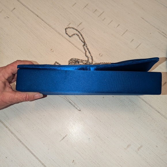 New Blue Clutch or  Crossbody - Picture 3 of 10